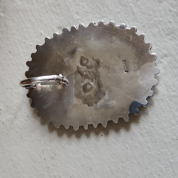 Stunning Large Native American Zuni Turquoise Cluster Pendant ππ©Ά - Picture 4 of 11